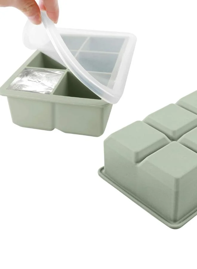 Casa Quesera  3-Pack Silicone Ice Cube Trays with Lids – Large 1.9" Easy-Release Moulds for Whiskey, Cocktails & Baby Food  | Best Price UAE